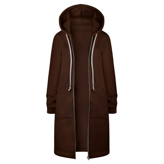Winter Clearance 2023 Winter Coats for Women Plus Size In And Winter Popular Sweater Medium Long Plush Insert Bag Hooded Zipper Windbreaker Coat Women