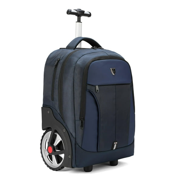 Rolling Backpack, Waterproof Backpack with Wheels for Business, Travel Commuter, Carry on Backpack with Laptop Compartment, Fit 15.6 Inch Laptop, Wheeled B