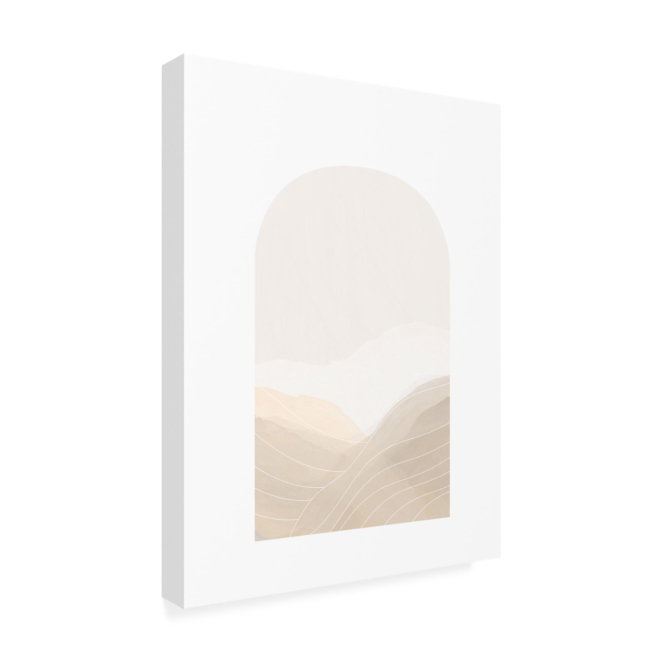 Trademark Fine Art Elena Ristova Beige Abstract Landscape Canvas Wall Art