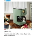 thumbnail image 6 of Drip Coffee Maker, Coffee Machine with 25 Oz Glass Coffee Pot, Retro Style Coffee Maker with Reusable Filter & Three Brewing Modes, 30minute-Warm-Keeping, Matcha Green, 6 of 7