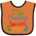 thumbnail image 3 of Inktastic My Peepaw Loves Me Boys or Girls Baby Bib, 3 of 4