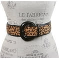 thumbnail image 2 of Ladies Patent Leather Faux Leopard Animal Fur Fashion Belt, 2 of 2