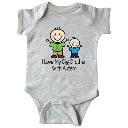 

Inktastic Autism I Love My Big Brother Awareness Gift Baby Boy Bodysuit