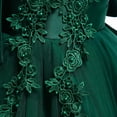 thumbnail image 6 of Huowey Little Girls' Off Shoulder Bow Evening Gown Princess Pageant Dress For Birthday Parties & Stage Performances, 6 of 6