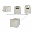 thumbnail image 4 of Better Homes & Gardens Collapsible Fabric Cube Storage Bin, Vanilla, 4 of 10