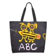 thumbnail image 2 of ZICANCN Canvas Tote Bag Aesthetic - Back to School Abc Grocery Bags Reusable Shopping Bags with Handles Durable Foldable Washable for Women Men, 2 of 8
