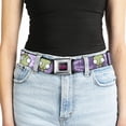 thumbnail image 5 of Nickelodeon Belt, Seatbelt Buckle Belt, Invader Zim Gir Flip Poses Tie Dye Blues, Youth 22 to 32 Inches, 5 of 9
