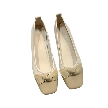 

Kesitin Women Comfort Square Toe Dress Shoes Wedding Pumps Elegant Slip On Office Shoe Light Khaki 7