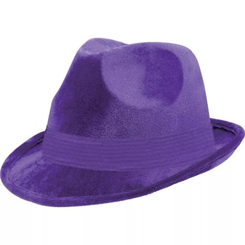 Purple Suede Fedora - Walmart.com