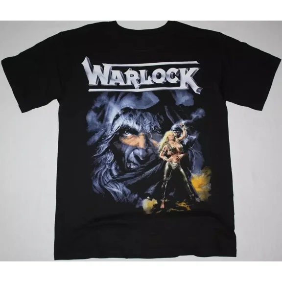 Reprint Rare Warlock Band Gift For Fans Black T-Shirt Cotton Unisex great hot shirt for fan