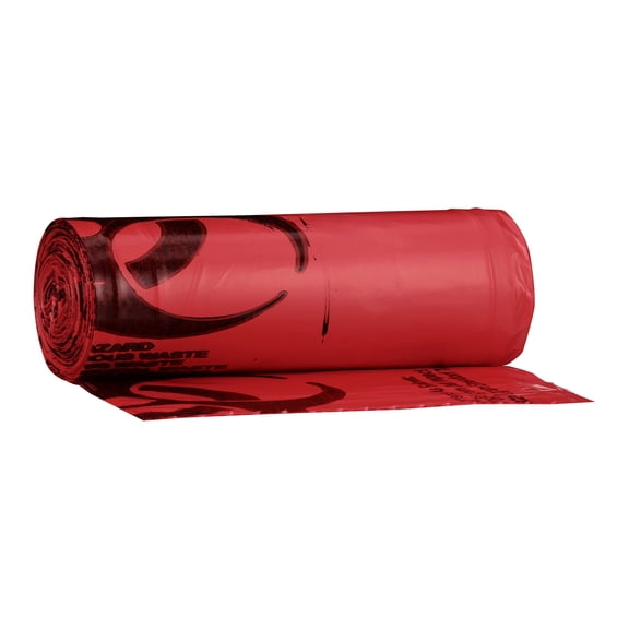 McKesson Infectious Waste Bags - Star-Sealed Bottom, 1.25 mil - Red, 45 gal - 55 gal Capacity, 150 Ct