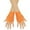 Orange, variant on Women Coarse Net Elastic Soild Gloves Punk Half Finger Nightclub Carnival Party Gloves