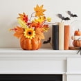 thumbnail image 4 of Darzheoy Halloween Thanksgiving Centerpiece, Artificial Pumpkin Floral Arrangement, 4 Styles Fall Maple Sunflower Berry, Table Centerpiece for Mantel, Table, Dining, Home, Entryway, 4 of 5