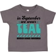 thumbnail image 3 of Inktastic In September We Wear Teal Ovarian Cancer Awareness Boys or Girls Toddler T-Shirt, 3 of 5
