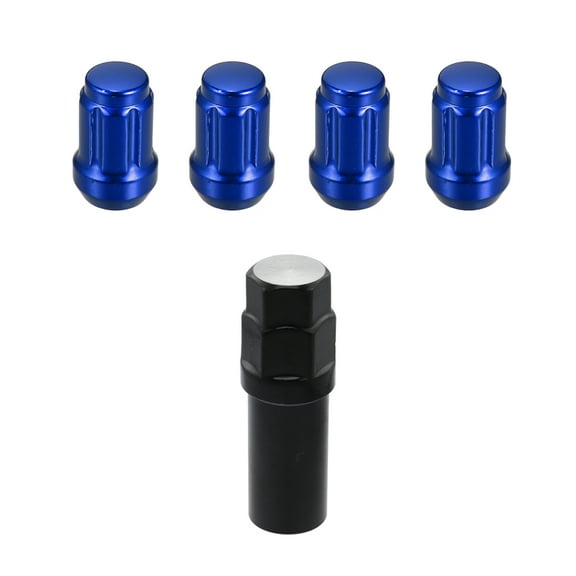 Unique Bargains M12x1.5 Car Wheel Lock Lug Nuts Set Anti Theft Lug Nut Screw Blue