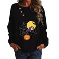 thumbnail image 2 of Hauts pour Femmes Décontractés Élégants 2023 Manches Longues Imprimé Col Rond Pull Blouse Costumes d'Halloween pour Femmes en Solde, 2 of 6