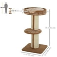 thumbnail image 3 of PawHut Cat Tree w/ Sisal Mat Scratching Post Cat Bed Cushion, 3 of 10