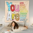 thumbnail image 3 of Positive Affirmations for Kids Tapestry Wall Hanging, Kids Affirmation Wall Decor, You Are Kind Brave Smart Inspirational Wall Blanket Decor for Kid Room Classroom Nursery Playroom, 3 of 5