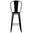 thumbnail image 6 of Black Semi-Gloss Tolix Style Metal Barstool with Back by Chivari, 6 of 10