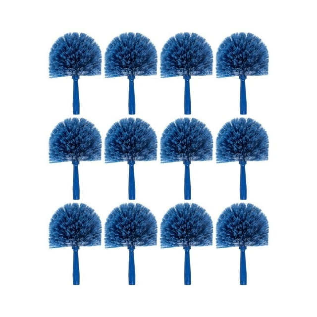 SPARTA Flo-Pac Rounded Duster Cleaning Duster with Electrostatically Charged Bristles for Catering, Buffets, Restaurants, Stainless Steel, 9 X 7 X 7 Inches, Blue, (Pack of 12)