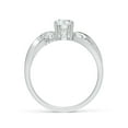 thumbnail image 2 of ANGARA Natural 0.58 Ct. Diamond Three Stone Ring in 14K White Gold for Women (Ring Size: 3.5), 2 of 13
