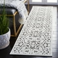 thumbnail image 2 of SAFAVIEH Paradise Salah Damask Runner Rug, Ivory/Dark Grey, 2' x 7', 2 of 7