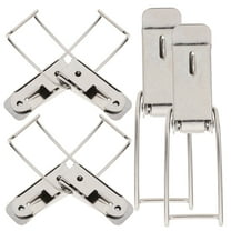 6pcs Stainless Steel Spring Loaded Latch with Hinge Lock Pin for Door Cabinet Garage Door Key Latch Spring Catch Gate Latch
