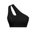 thumbnail image 5 of WCJM Black Women's Solid Mesh Hollow Breathable Sports Bra, 5 of 6