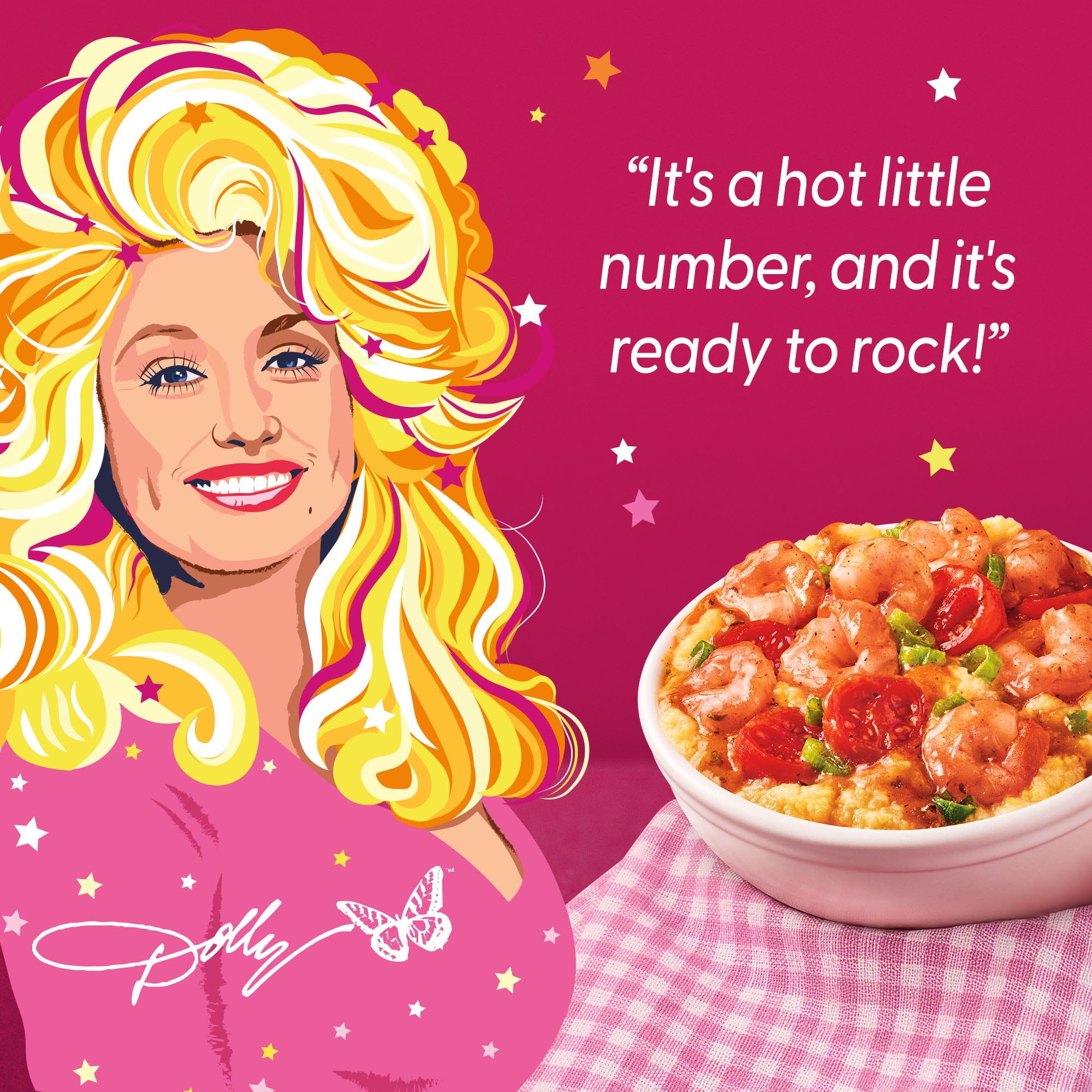 Dolly Parton's Shrimp & Grits With Cheese, Tomatoes, Scallions, Spicy Sauce 11 oz (frozen)