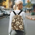 thumbnail image 7 of FORMRS Mini Backpack Purse for Women Travel Daypack Casual Shoulder Bag, Brown Floral, 7 of 7