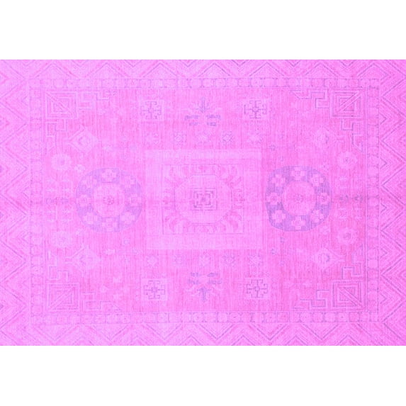 Ahgly Company Indoor Rectangle Abstract Purple Modern Area Rugs, 6' x 9'