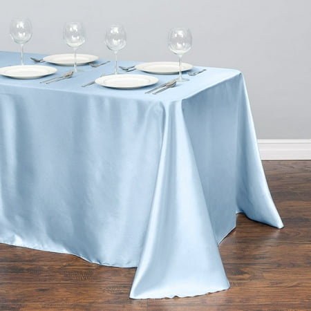 

BITFLY Satin Tablecloth 57x132Inches Rectangular Table Overlay Cover Bright Silk Tablecloth Smooth Fabric Table Decor for Wedding Banquet Table Decoration