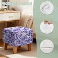 thumbnail image 7 of SCRAWLGOD Tie-Dye Butterfly Print Violet Footstool Cover, Elastic Soft Ottoman Protector Comfortable Rectangular Furniture Protection Home Interior Decoration, 7 of 7