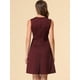 thumbnail image 5 of Vestido de Tweed a Cuadros Sin Mangas Unique Bargains BorgoÃ±a B XL, 5 of 6