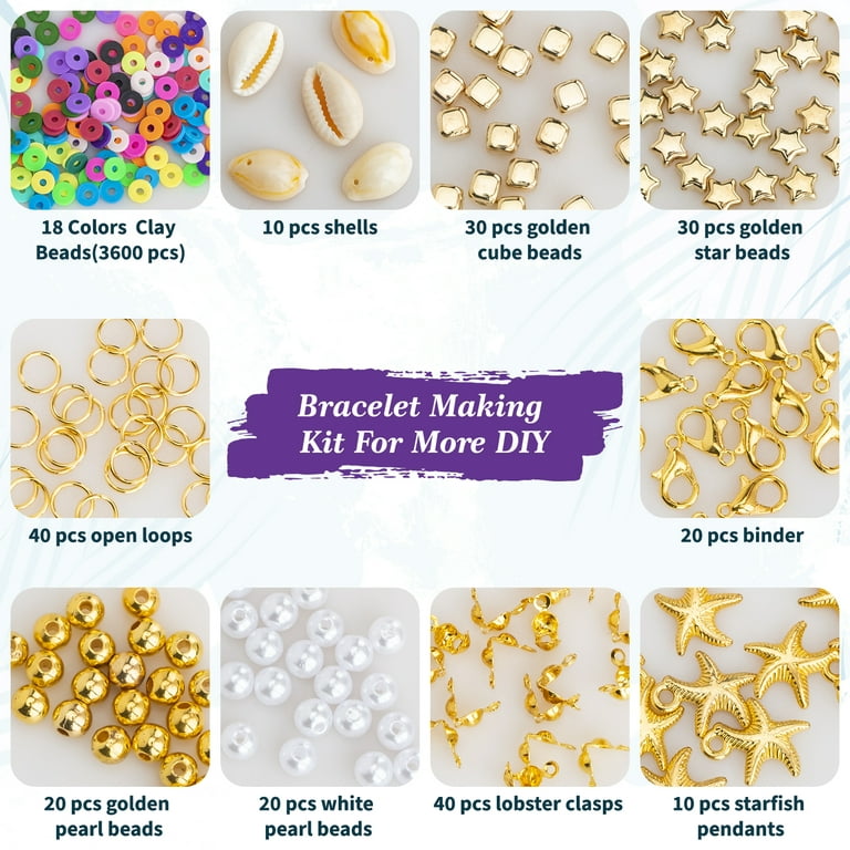 112 Pieces DIY Bracelet Making Kit for Girls, DIY Crafts Christmas