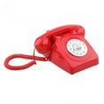 thumbnail image 4 of Guestbook, telephone Party,Retro Style Phone push button rotary,dial Vintage style Corded Phone home decor,desk Telephone Antique Old Fashioned Classic, Red, 4 of 10