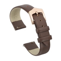 Uxcell 16mm Brown Genuine Leather Watch Bands with Silver Buckle for Women