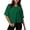 Green, variant on Cotton Tshirts for Women Drop Shoulder Round Neck Oversized Crop Tops Workout Tops Tees