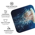 thumbnail image 4 of Kll Square Drink Coasters Set Of 4,Pu Leather Absorbent Coasters Set Decorative Coffee Cup Coasters Housewarming Gift For Home Decor-White Jellyfish Dansing In The Ocean, 4 of 9