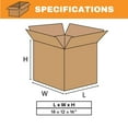 thumbnail image 5 of SSBM 18" x 12" x 16" ECT-32 Kraft Corrugated Shipping Boxes 25/Case, 5 of 5
