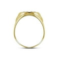 thumbnail image 2 of FB Jewels 10kt Yellow Gold Mens Round Prong-set Diamond Oval Cluster Ring 1/4 Cttw, 2 of 2