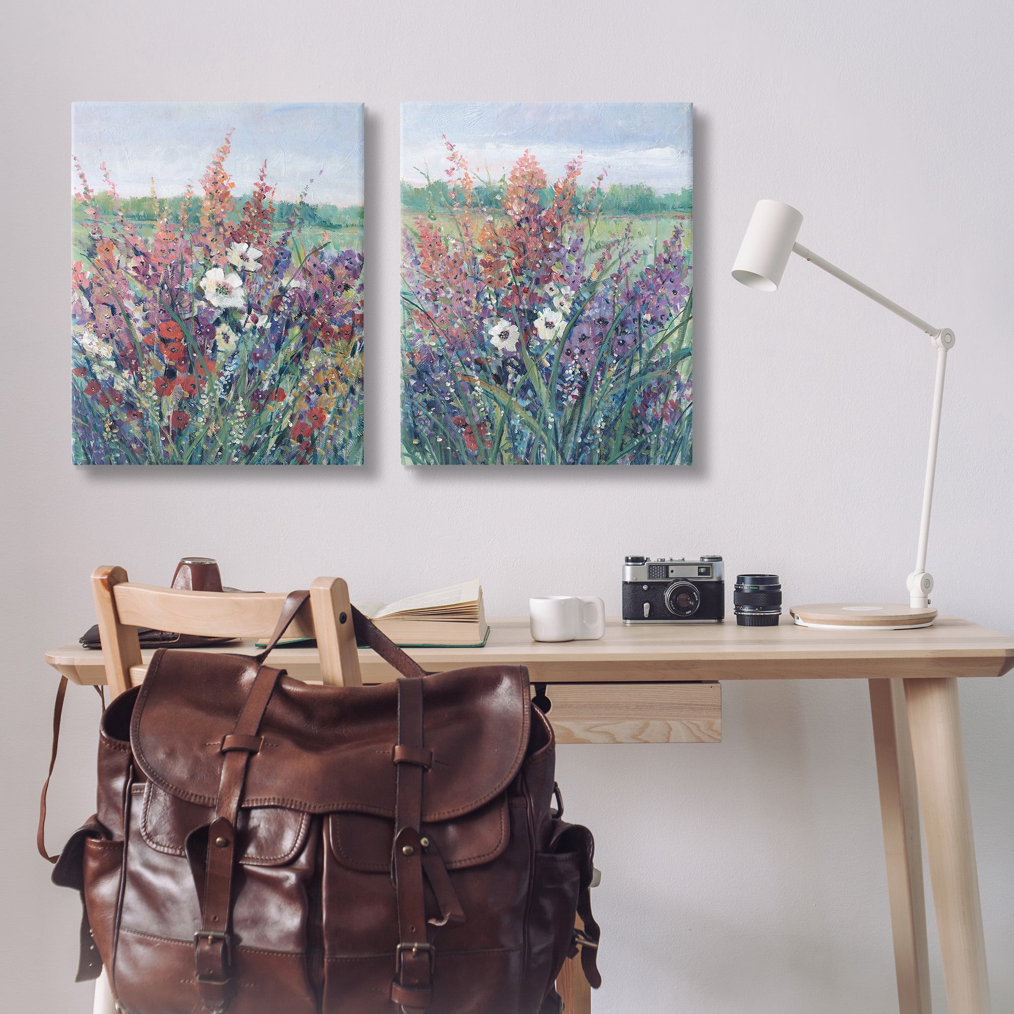 Stupell Industries Blooming Meadow Plants Botanical & Floral Painting Gallery Wrapped Canvas Art Print Wall Art, 24 x 30, Set of 2