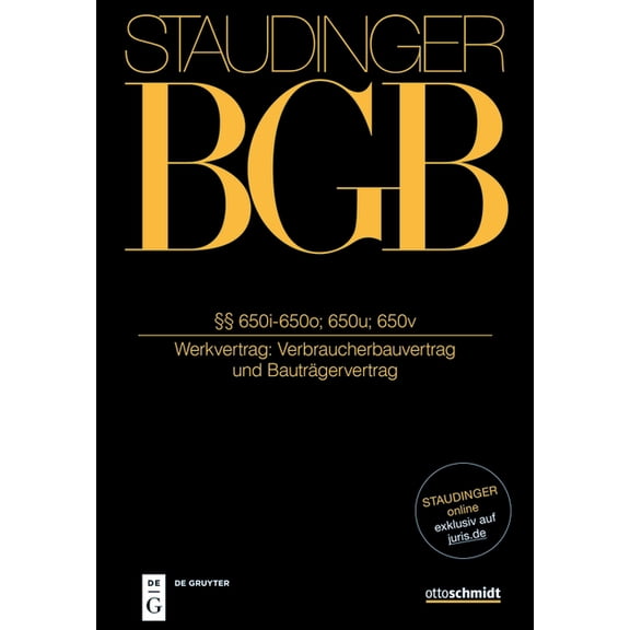 Â§Â§ 650i-650o; 650u-650v: (Verbraucherbauvertrag Und BautrÃ¤gervertrag), (Hardcover)