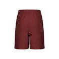 thumbnail image 6 of KeShDi Mens Cargo Shorts Sweat Shorts Basketball Bermuda Gym Shorts Men Casual Solid Pocket Elastic Waist Straight Half Shorts Pants Sport Pants Wine S, 6 of 6