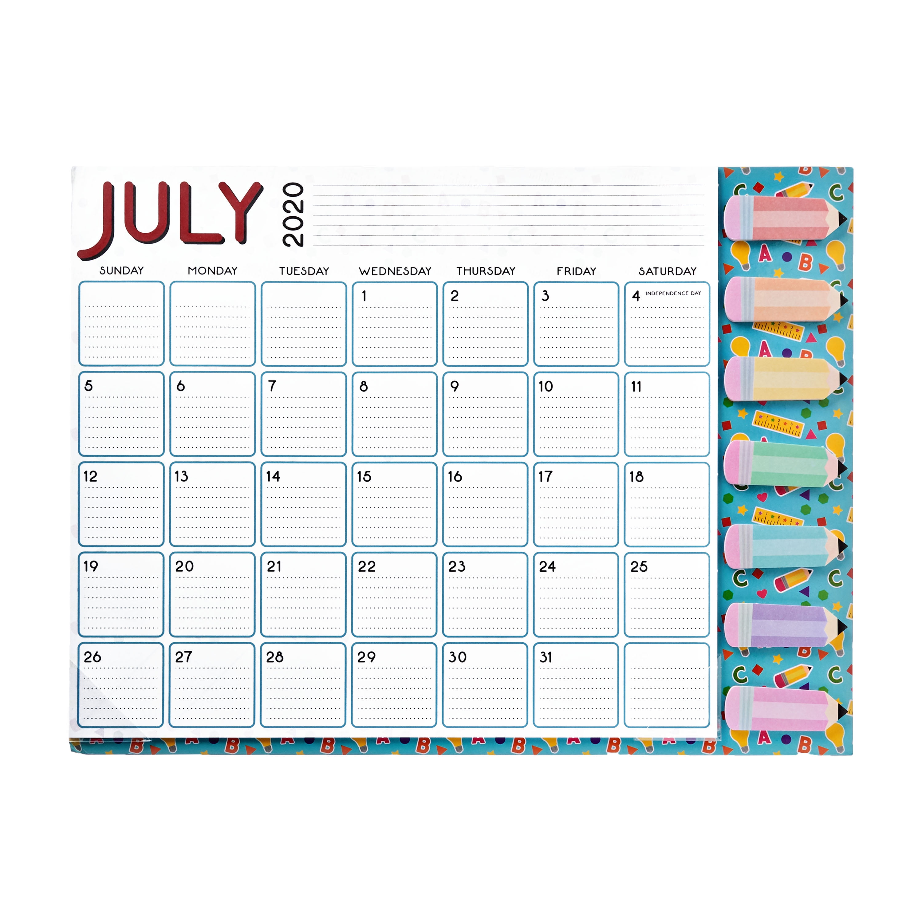 Pen Gear Blotter Calendar Pencils Walmart