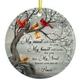 thumbnail image 3 of Flagwix Sympathy Gifts for Loss of Mom, Dad, Husband, Wife - Memorial Gifts Cardinal Birds Hanging Decor - My Mind Still Talks to You Ceramic Ornaments Double-sided Printed (1pcs), 3 of 9