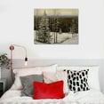 thumbnail image 4 of ONETECH  Winter Forest Landscape Painting Moody Country Scenery Vintage Wall Art Framed Canvas Classic Art Vintage Wall Decor Winter Snow Mountin Forest Art for Home Room Bathroom Decoration, 4 of 4