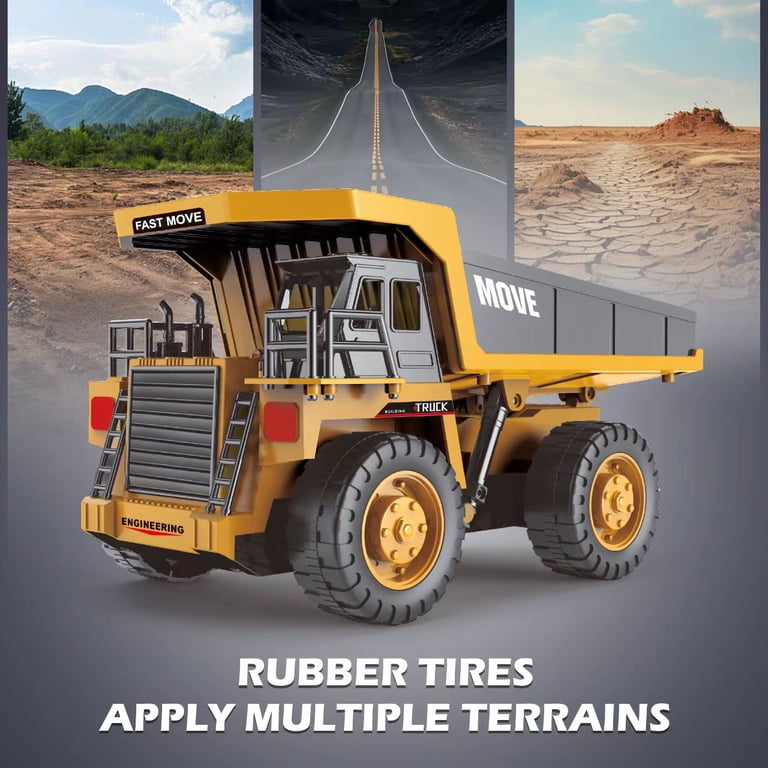 13 Channel Remote Control Dump Truck Toys, RC Construction Toy