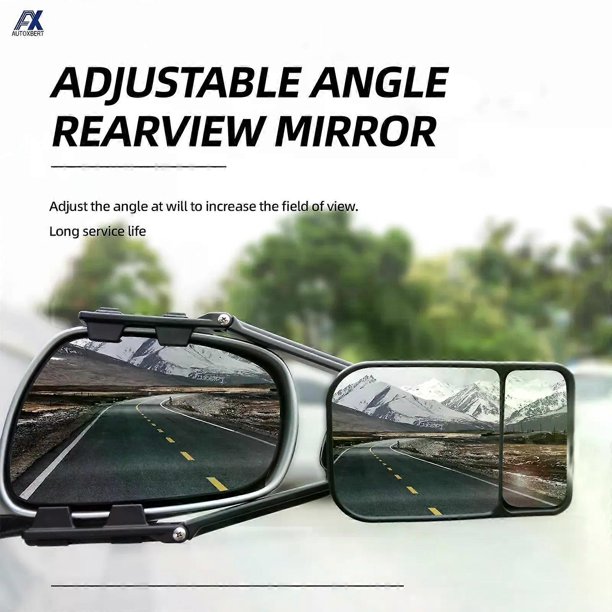 Adjustable Trailer Towing Mirror Trailer Wing Mirror Extension Towing Blind Spot Mirror Car Truck Blind Spot Side-View Mirror