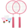 thumbnail image 1 of Minkissy 1Set Outdoor Badminton Racket Set Rosy Color Comfortable Grip for Family and Beginner Exercise, 1 of 5